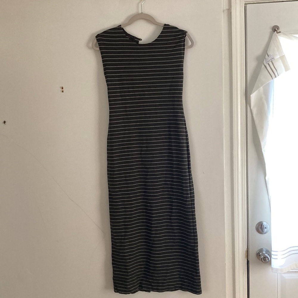 Club Monaco Striped Green Dress